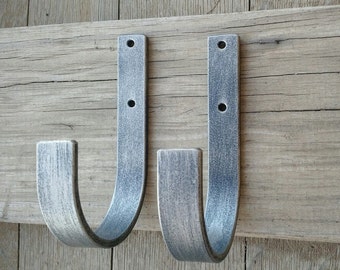 Small Wine Bottle Brackets, Wall Hook for wine bottle, Modern Brackets for wine Bottles,  Raw Iron Hook, Iron Hooks, Plain Tieback hooks.