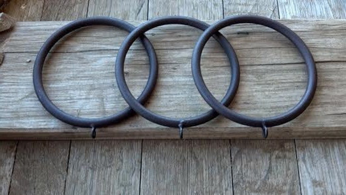 Extra Large Rustic Iron Rings Curtain/ Drapery Rings With Etsy