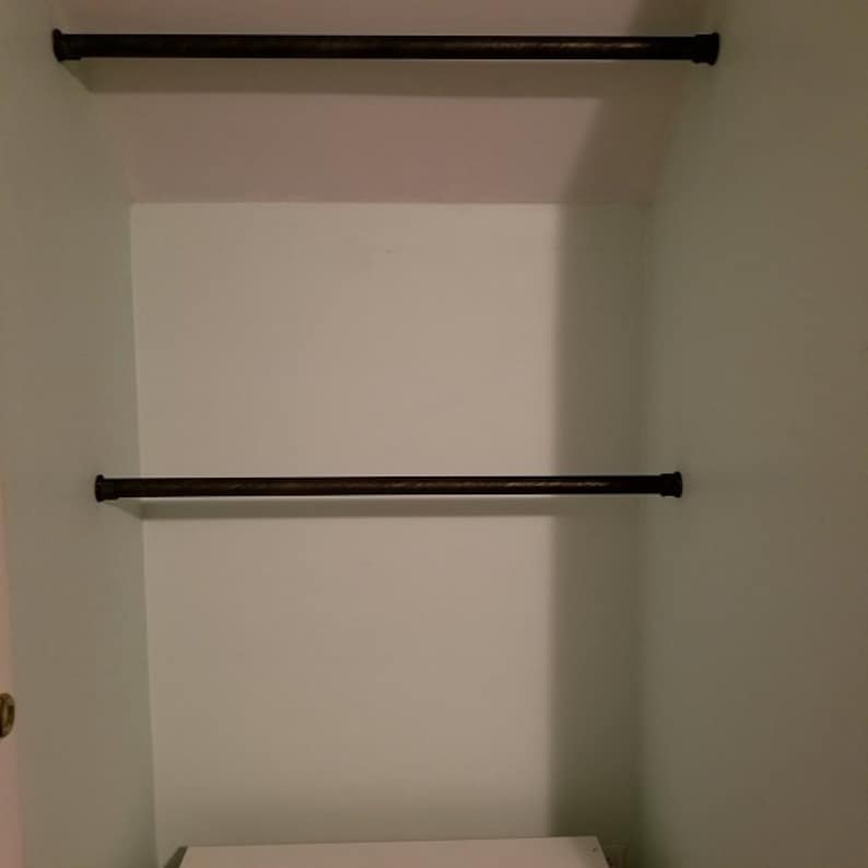 Wrought Iron CLOSET ROD With Sockets Heavy Duty Etsy
