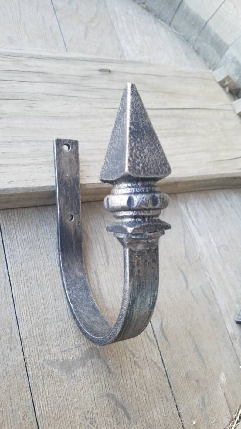 Medieval Style Wrought Iron Drapery Tiebacks Unique Design Etsy