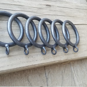 1-1/2'' X 1/4'' ID Iron Drapery Rings / Iron Curtain Rings hand made pack of 6, Drapery rings with eyelet handmade rings, drapery hardware* image 5