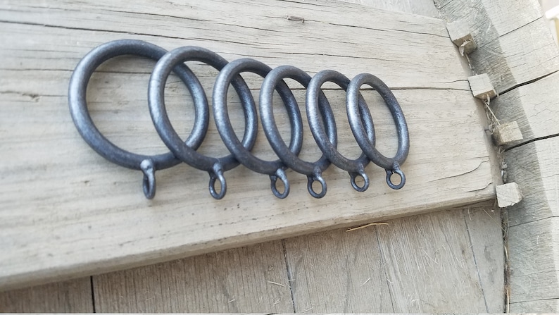 1-1/2'' X 1/4'' ID Iron Drapery Rings / Iron Curtain Rings hand made pack of 6, Drapery rings with eyelet handmade rings, drapery hardware* image 5