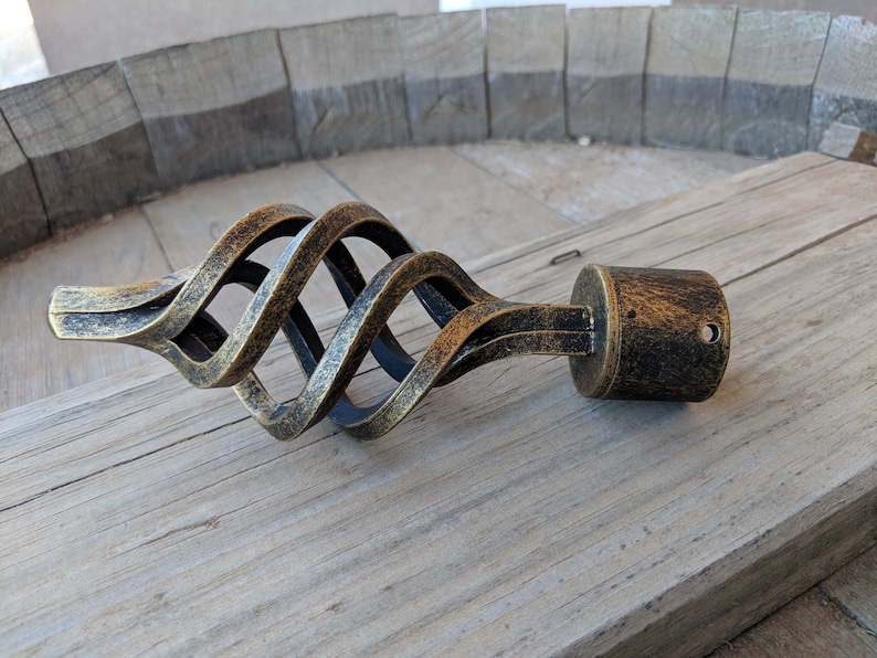 Beautiful Sf29 Spiral Finial For Curtain Rods Iron Finials Image 0