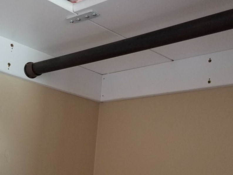 Wrought Iron CLOSET ROD With Sockets Heavy Duty Etsy