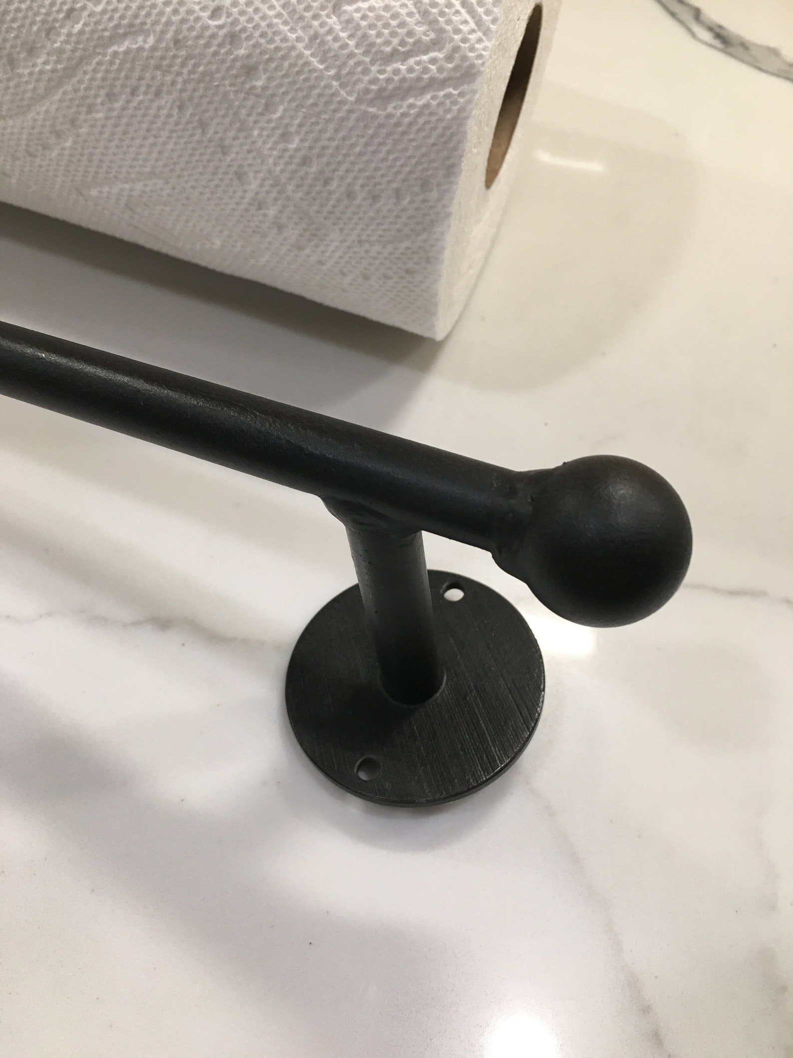 Wrought Iron Rustic kitchen decor Iron paper towel holder Etsy