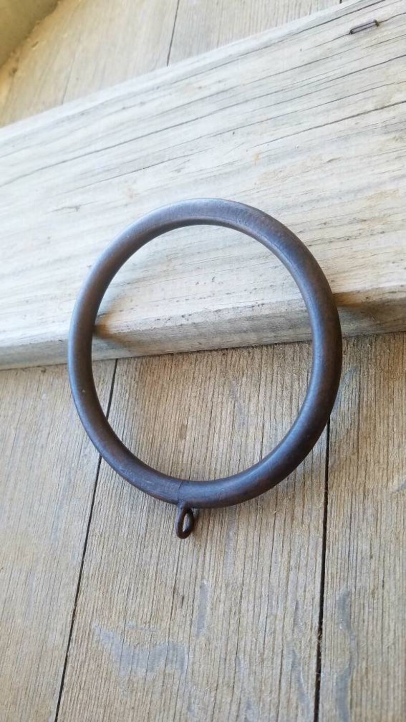 Extra Large Rustic Iron Rings curtain/ Drapery rings with Etsy