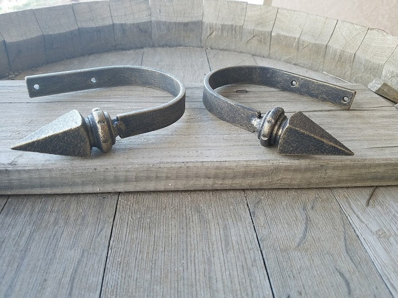 Medieval Style Wrought Iron Drapery Tiebacks Unique Design Etsy