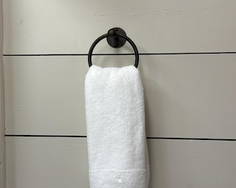 Wrought Iron bathroom or Kitchen décor, Iron Bathroom Sink hand towel holder, Custom Iron décor towel Holder, Modern Iron bathroom décor *