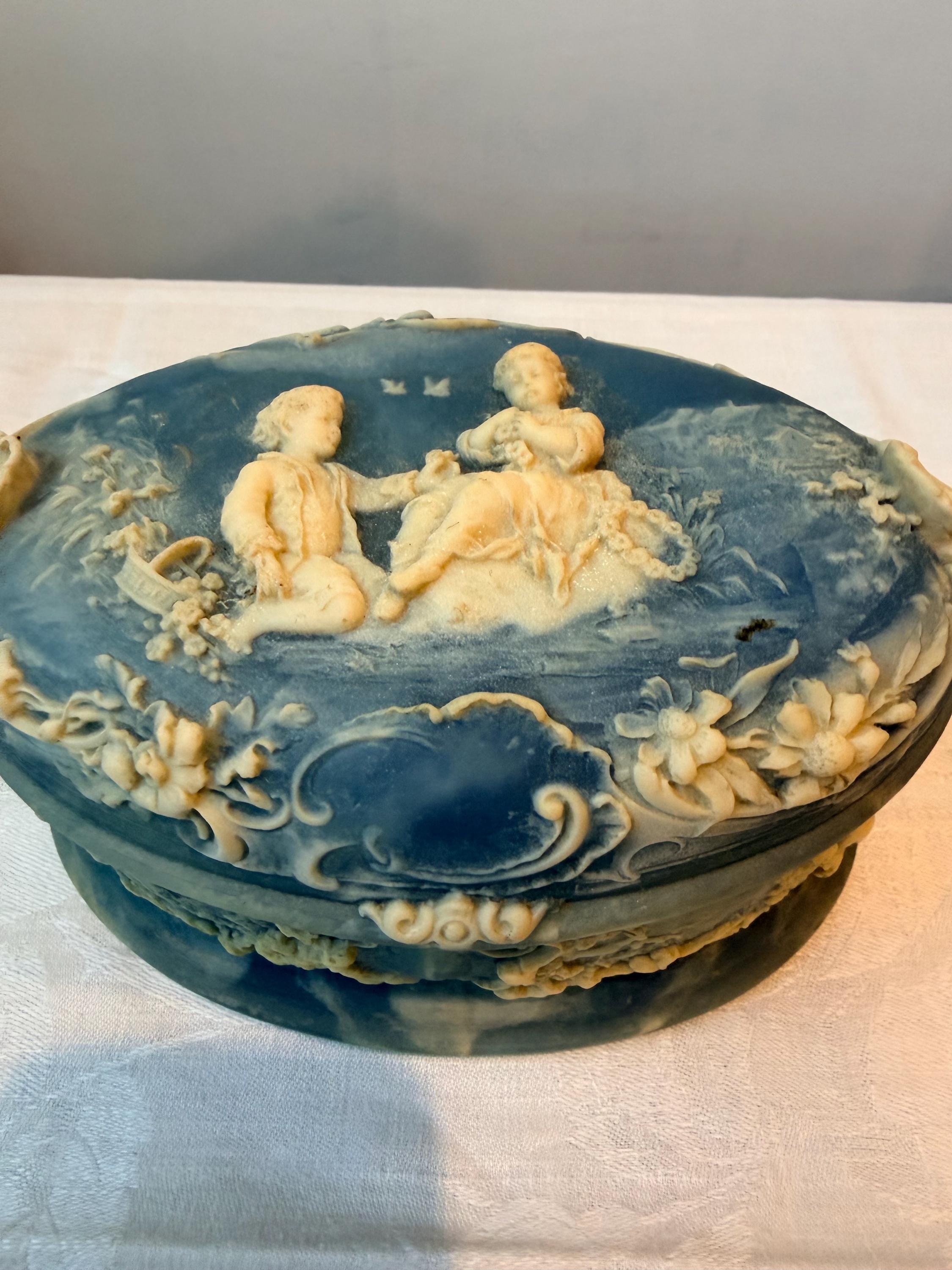 Vintage Incolay Box - Etsy