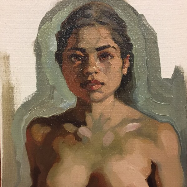 original oil painting portrait of a woman