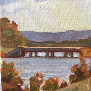Original Ölgemälde Landschaft 13x18cm