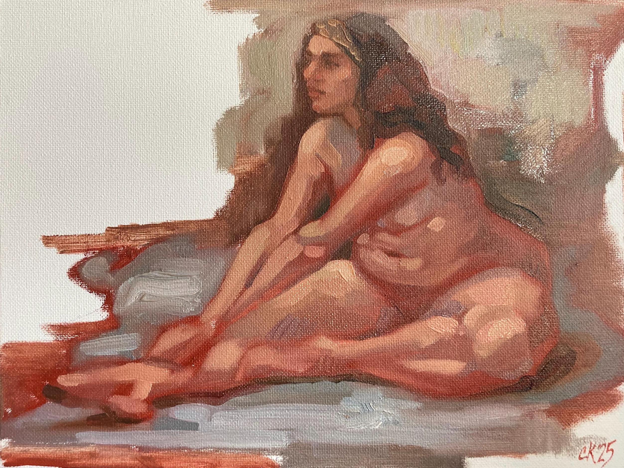 Original Oil Painting 9 by 12 Inch Figure Sketch - Etsy