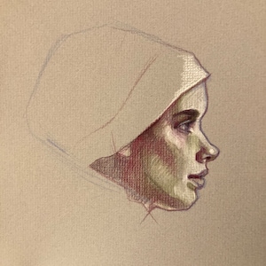 original drawing  portrait of a woman 206