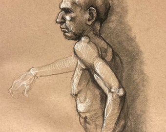 original drawing of a man