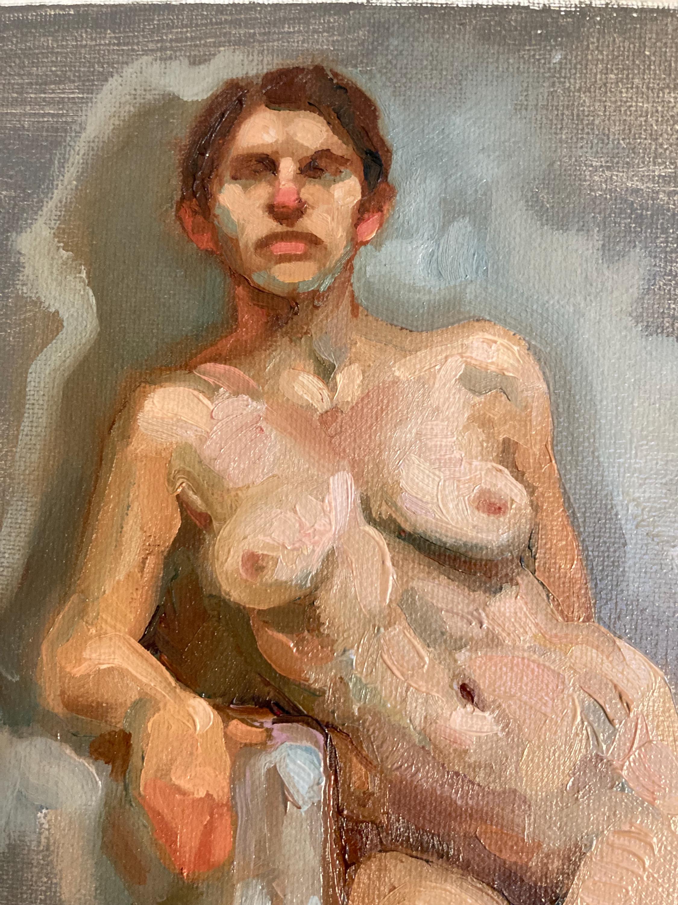 Original Oil Painting 9 by 12 Inch Figure Sketch - Etsy