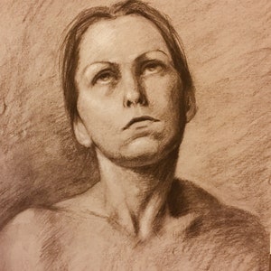 original drawing portrait of a woman 214