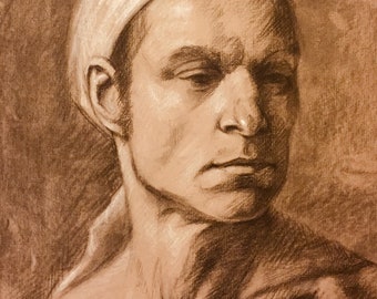 original drawing  portrait of a man