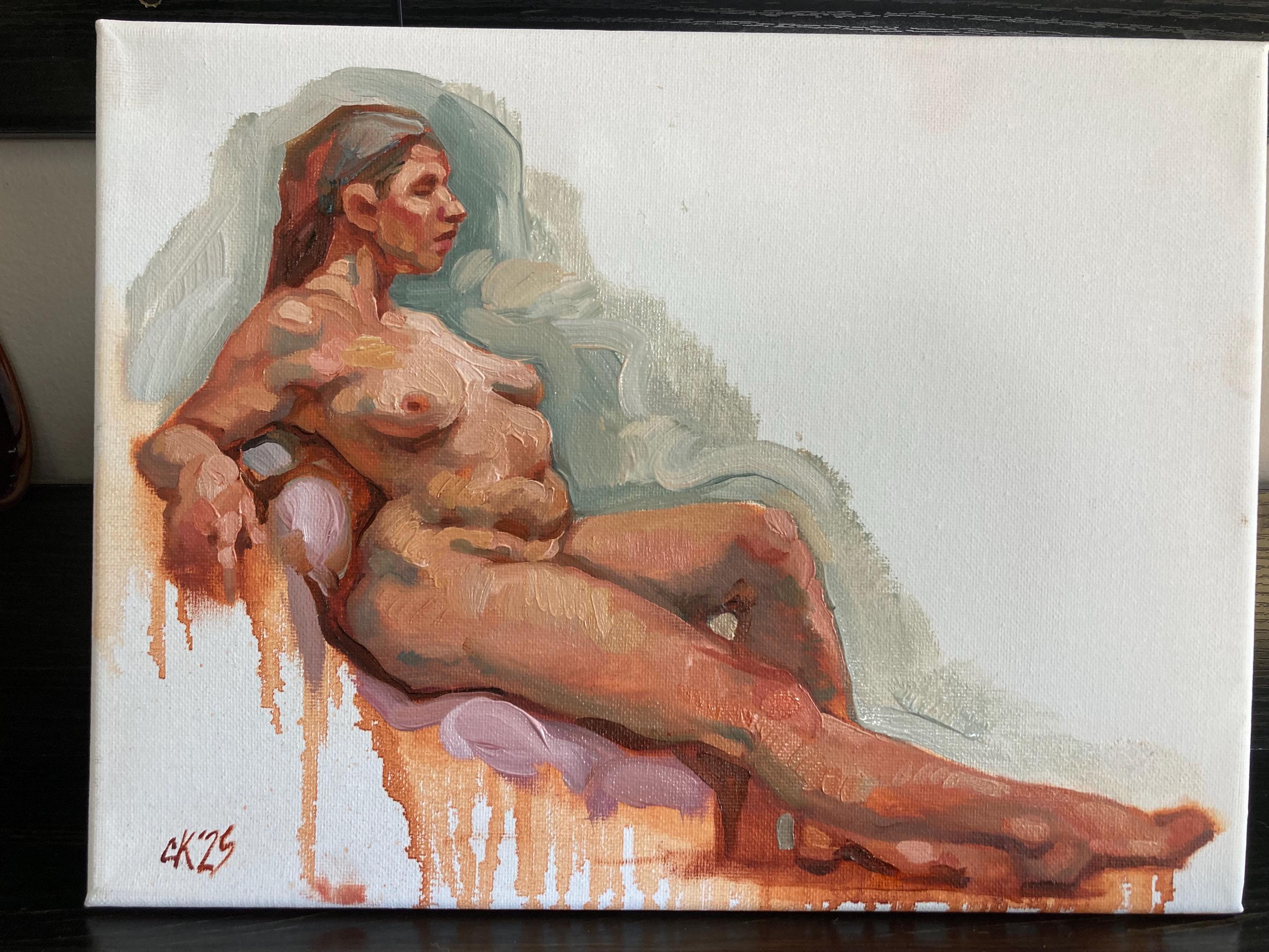 Original Oil Painting 9 by 12 Inch Figure Sketch - Etsy