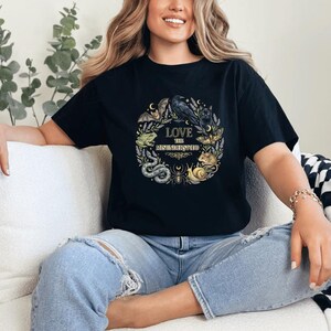 Love The Misunderstood Bat Raven Cat Snake Spider Moth Frog T-Shirt, Gothic Animal Lover Gift, Alternative Nature Graphic Tee