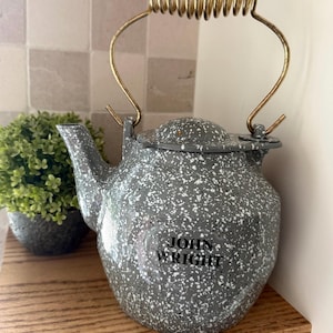 John Wright Cast Iron Kettle - Etsy