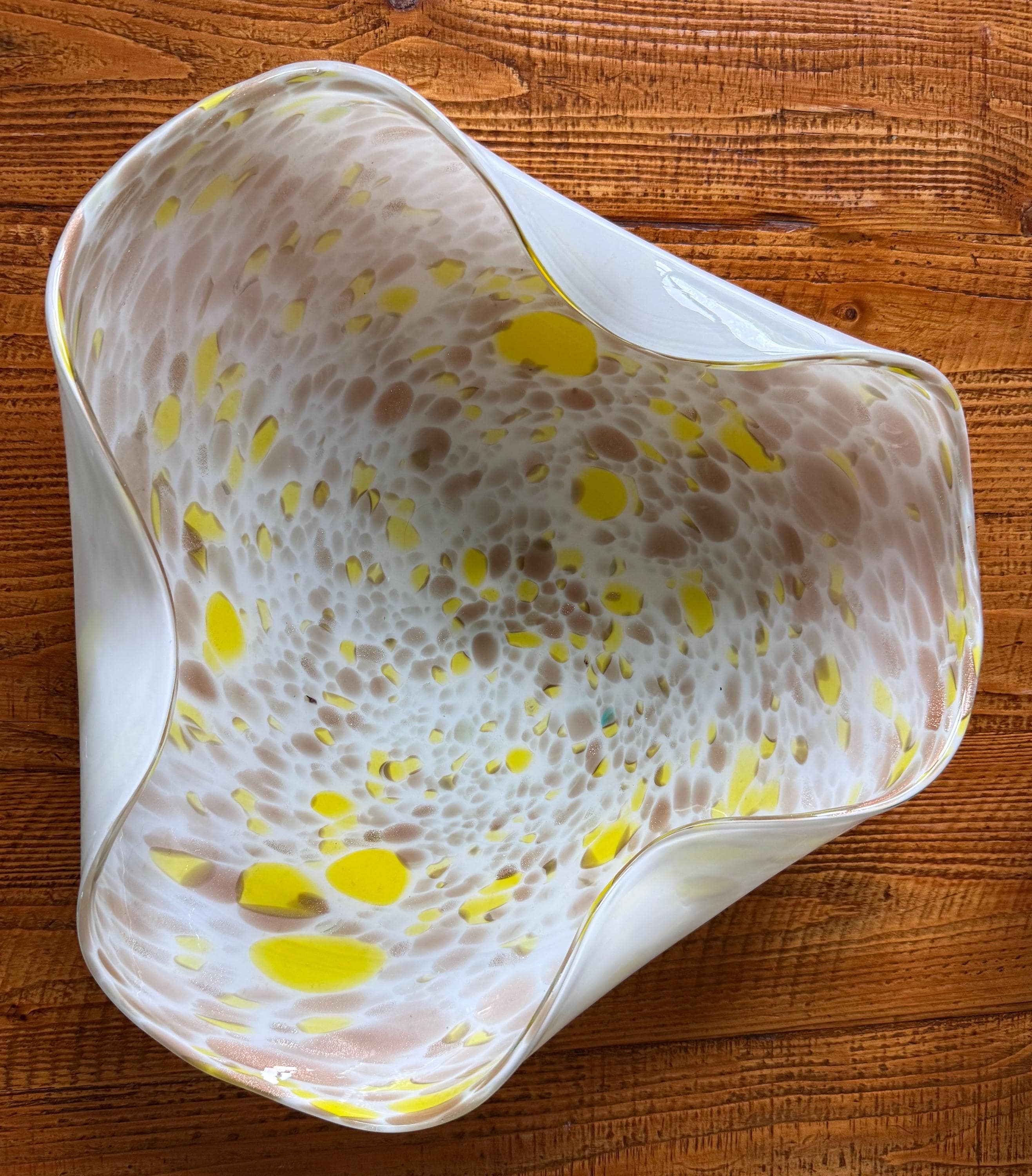 Murano Glass Large Yellow Bowl - Etsy
