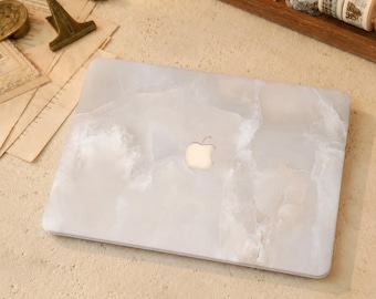 Funda sencilla de mármol blanco para MacBook, funda protectora con nombre personalizado, funda para portátil MacBook Neo Air de 11, 13, 15, Pro de 13, 14, 15 y 16 pulgadas, MacBook 2026