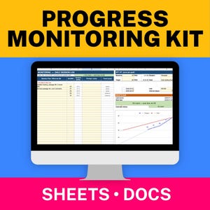 IEP-voortgangsmonitoringsformulier | Bewerkbare gegevensregistratieformulieren (digitale download)