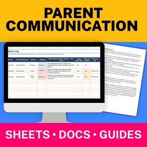 Teacher Parent Communication Templates: Editable Emails, Scripts, Tracker (Digital Download)