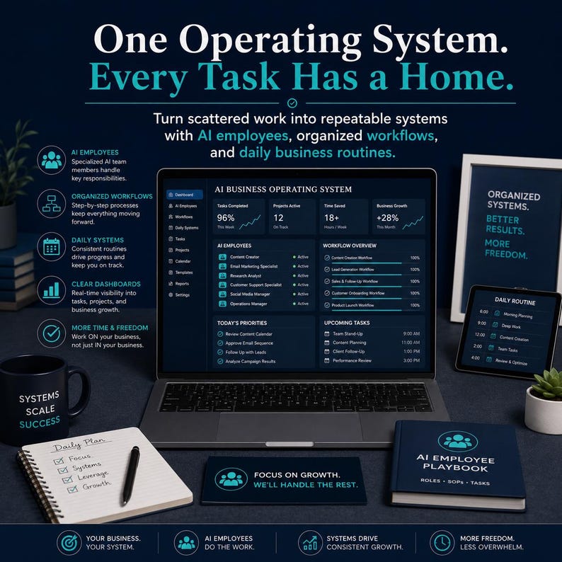 AI Business Operating System Starter Kit | ChatGPT Workflows, SOP Builder (Digital Download) image 3