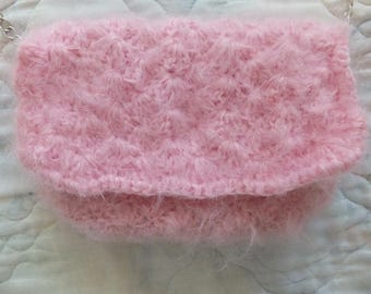 Pink Crochet Handbag/Clutch