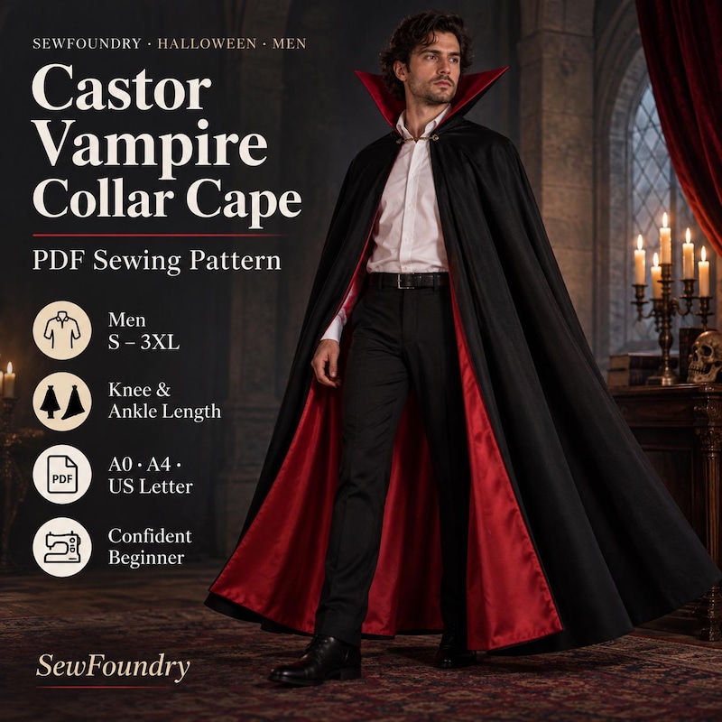 Stand up Collar Vampire - Etsy UK