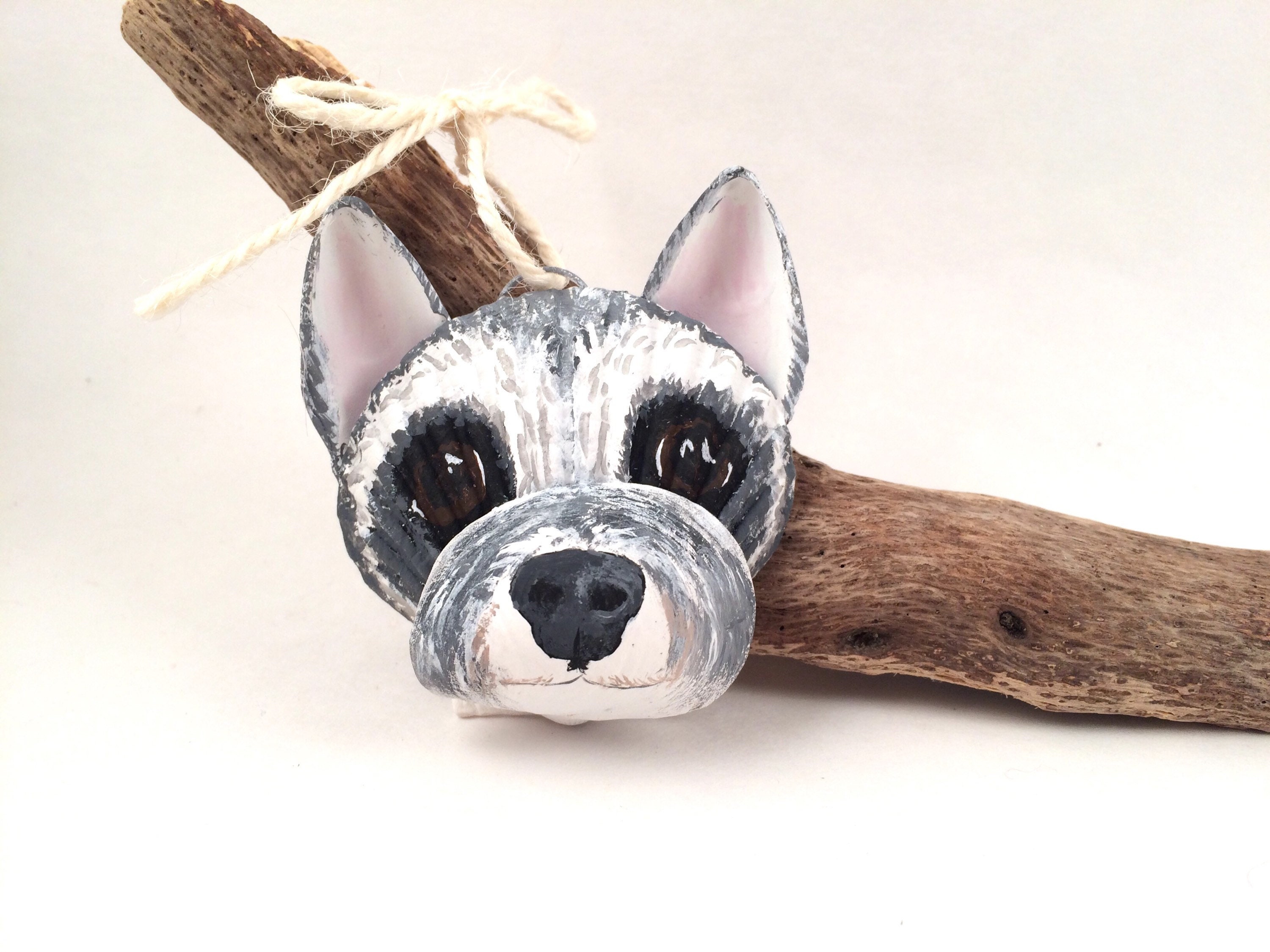 Seashell Schnauzer Ornament Christmas Ornament Dog Ornament Etsy
