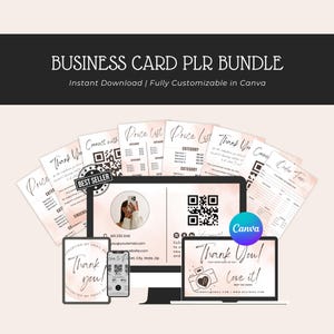 Business Starter Kit Business Card Template Small Business Bundle Editable Canva Templates Price List Template Digital Download