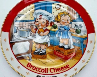 Danbury Mint Campbell's 1994 Broccoli Cheese Soup Collectors Plate 90s Nostalgia