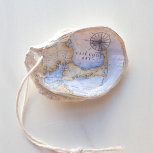 Cape Cod Map Oyster Ornament | Christmas Ornament | Stocking Stuffer | Cape Cod Vacation Ornament