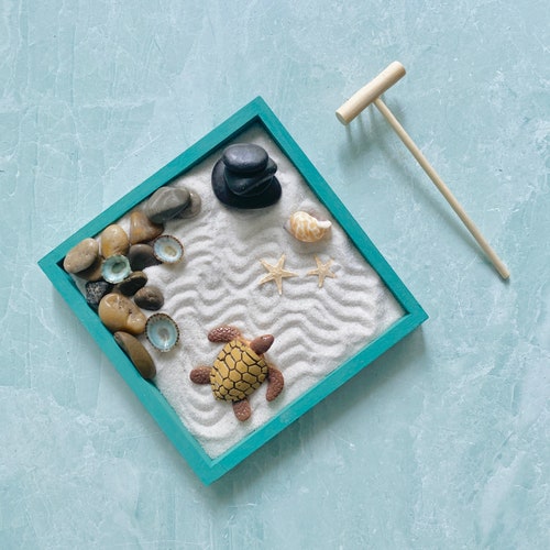Zen Garden Kit Desktop Mini Japanese Sand Garden Kit With Etsy