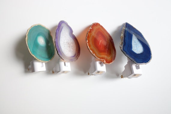Agate Night Light Stone Night Light Boho Night Light Eclectic Home