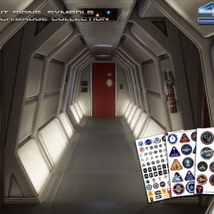 Multi-Scale Starfleet Badge Waterslide Decal Set