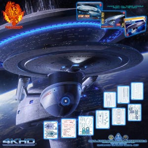May include: A Star Trek U.S.S. Excelsior and U.S.S. Enterprise-B ultimate classic decal set featuring multiple sheets of detailed markings. The set includes various model kit boxes and technical diagrams for 1:1000 scale starship models.