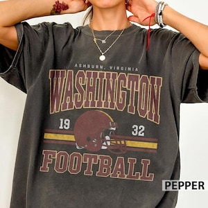 Washington fotbolls vintage-tröja, 90-tals retrografik-tröja, överdimensionerad t-shirt med matchdag, skjorta i bekväma färger, fotbollsfan
