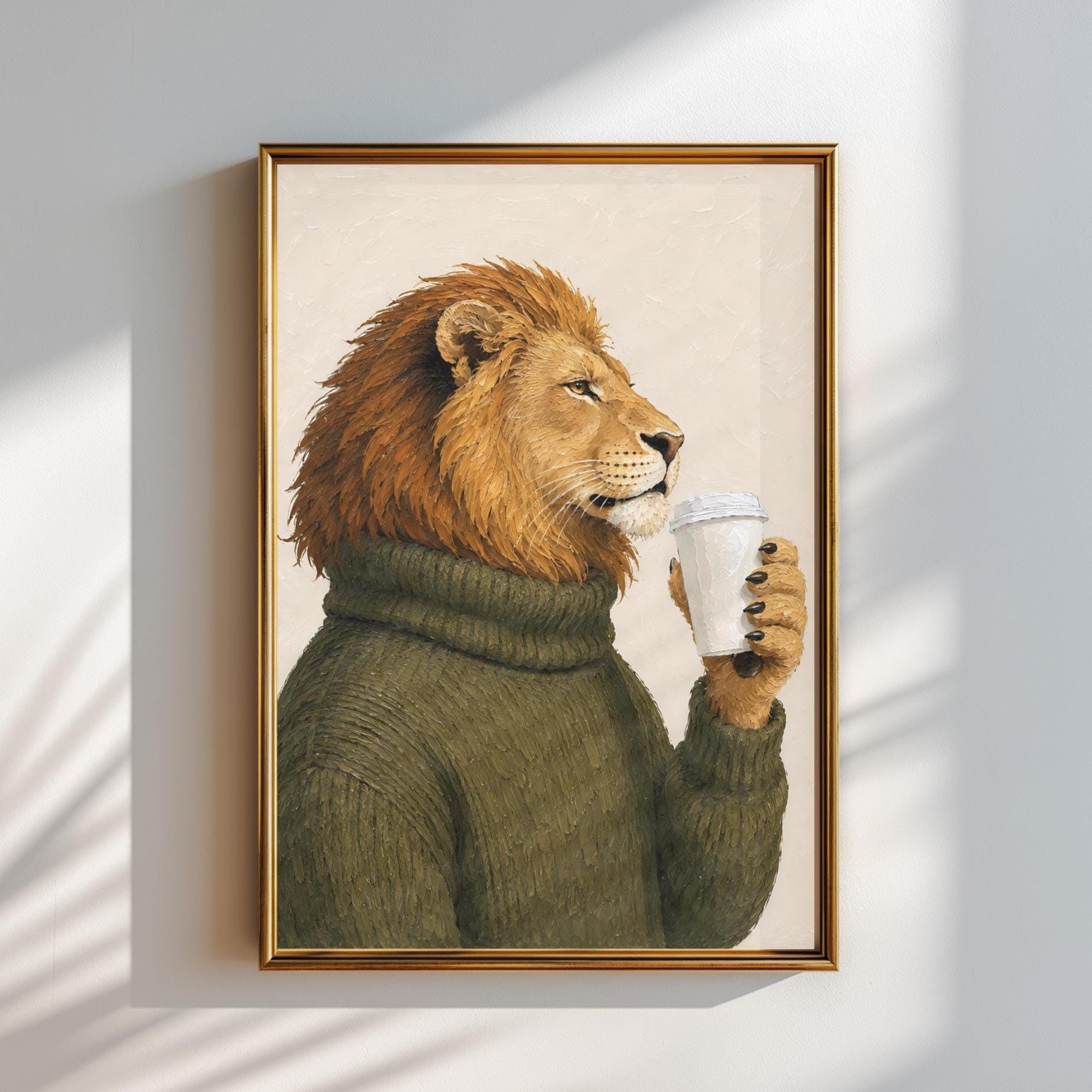 Lion Coffee Posters - Etsy