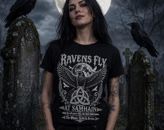 Ravens' Fly at Samhain Unisex t-shirt