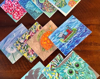 11 Painted Artwork Note Card Bundle