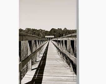 Black and White Boardwalk Notecard