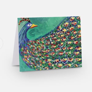 Peacock Art Note Card