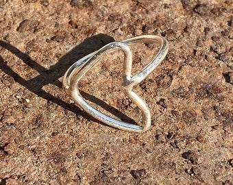Sterling Silver: Heart Shaped "Sarah" Love Ring