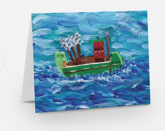 Boat Art Note Card