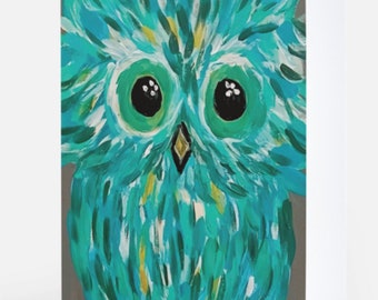 Owl Art Note Card
