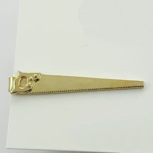 Vintage Gold Saw Tie Clip