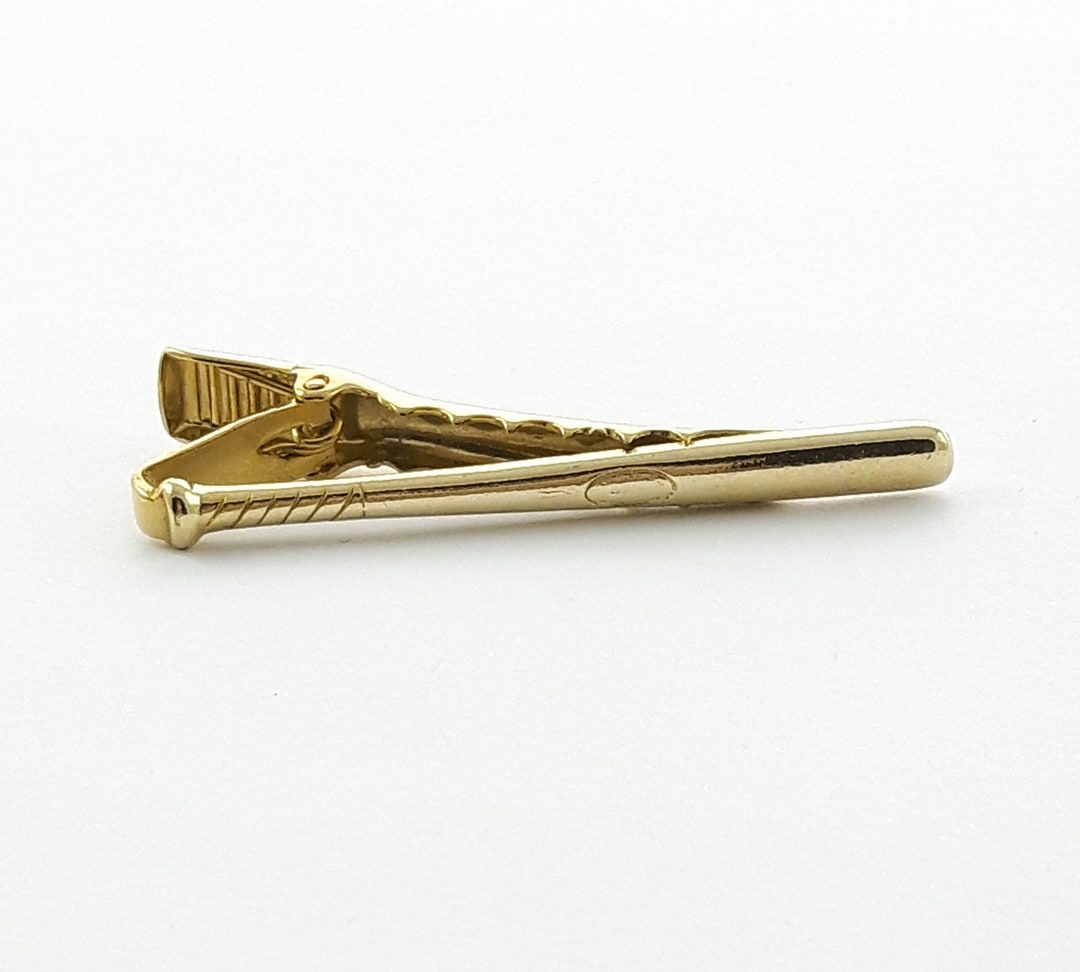 Gold Baseball Bat Tie Clip Etsy